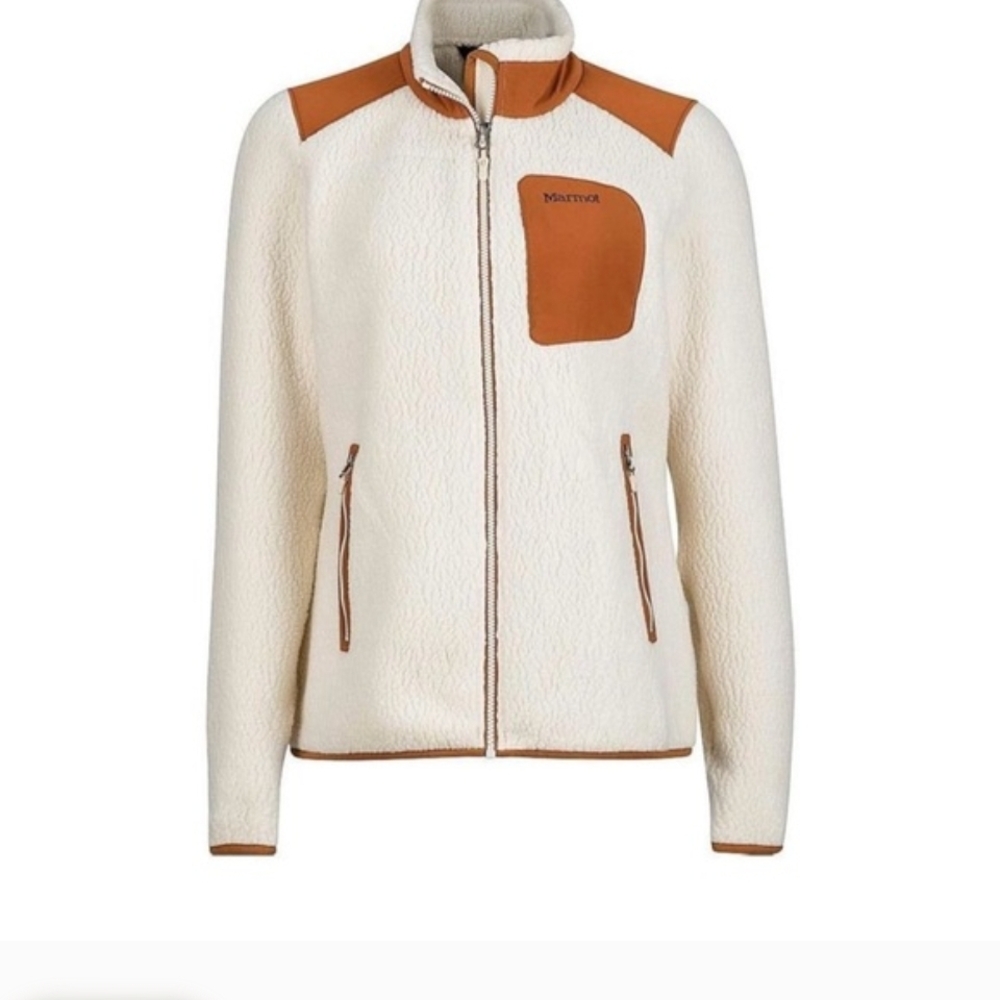 Women's Cream and Tan Jacket - Picture 2 of 8